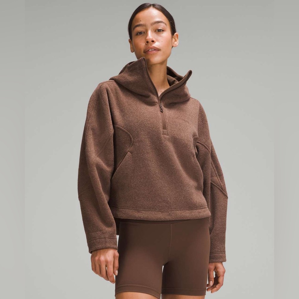 Lululemon looped terry fleece half zip hoodie
